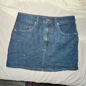 No Boundaries Blue Denim Mini Skirt